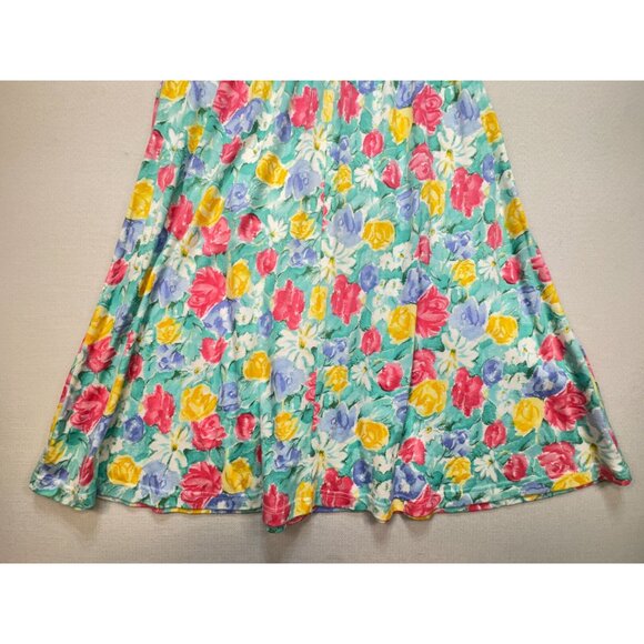 Koret Women's A-Line Skirt Elastic Waist Stretch Pockets Floral Size XL Multi - Picture 10 of 10